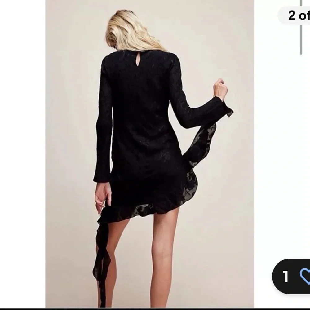 Delfi Kira Mini Black Dress - Picture 3 of 3